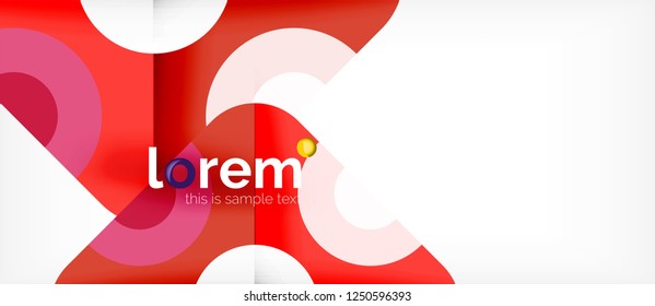 Geometric colorful shapes composition abstract background. Minimal dynamic design. Trendy abstract layout template for business or technology presentation or web brochure cover, wallpaper. Vector