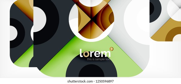 Composición de formas geométricas coloridas composición fondo abstracto. Diseño dinámico mínimo. Plantilla de diseño abstracto de moda para presentación de negocios o tecnología o portada de folletos web, fondo de pantalla. Vector