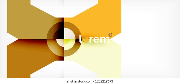 Geometric colorful shapes composition abstract background. Minimal dynamic design. Trendy abstract layout template for business or technology presentation or web brochure cover, wallpaper. Vector