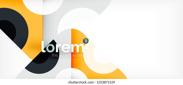 Geometric colorful shapes composition abstract background. Minimal dynamic design. Trendy abstract layout template for business or technology presentation or web brochure cover, wallpaper. Vector