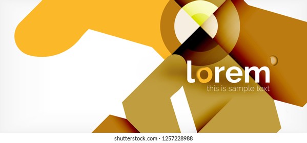 Composición de formas geométricas coloridas composición fondo abstracto. Diseño dinámico mínimo. Plantilla de diseño abstracto de moda para presentación de negocios o tecnología o portada de folletos web, fondo de pantalla. Vector