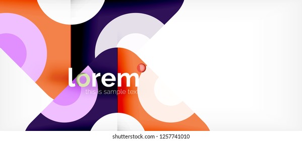 Geometric colorful shapes composition abstract background. Minimal dynamic design. Trendy abstract layout template for business or technology presentation or web brochure cover, wallpaper. Vector