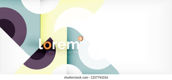 Composición de formas geométricas coloridas composición fondo abstracto. Diseño dinámico mínimo. Plantilla de diseño abstracto de moda para presentación de negocios o tecnología o portada de folletos web, fondo de pantalla. Vector
