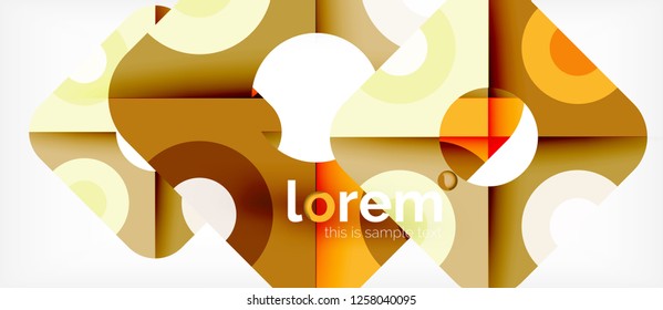 Geometric colorful shapes composition abstract background. Minimal dynamic design. Trendy abstract layout template for business or technology presentation or web brochure cover, wallpaper. Vector