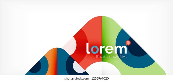 Composición de formas geométricas coloridas composición fondo abstracto. Diseño dinámico mínimo. Plantilla de diseño abstracto de moda para presentación de negocios o tecnología o portada de folletos web, fondo de pantalla. Vector