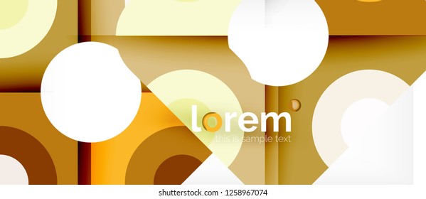 Geometric colorful shapes composition abstract background. Minimal dynamic design. Trendy abstract layout template for business or technology presentation or web brochure cover, wallpaper. Vector