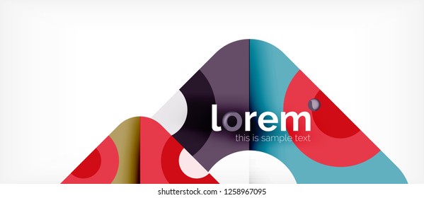 Geometric colorful shapes composition abstract background. Minimal dynamic design. Trendy abstract layout template for business or technology presentation or web brochure cover, wallpaper. Vector
