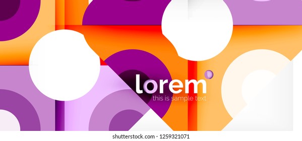 Geometric colorful shapes composition abstract background. Minimal dynamic design. Trendy abstract layout template for business or technology presentation or web brochure cover, wallpaper. Vector