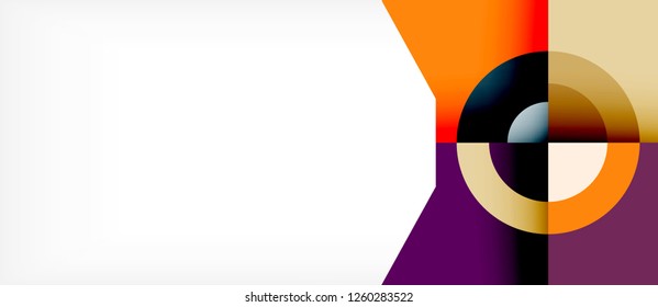 Geometric colorful shapes composition abstract background. Minimal dynamic design. Trendy abstract layout template for business or technology presentation or web brochure cover, wallpaper. Vector