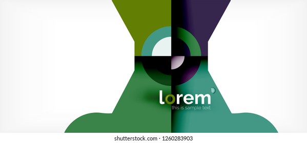 Geometric colorful shapes composition abstract background. Minimal dynamic design. Trendy abstract layout template for business or technology presentation or web brochure cover, wallpaper. Vector