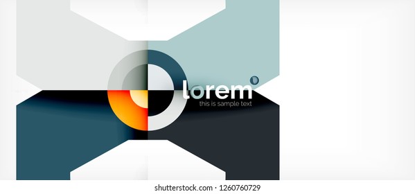 Composición de formas geométricas coloridas composición fondo abstracto. Diseño dinámico mínimo. Plantilla de diseño abstracto de moda para presentación de negocios o tecnología o portada de folletos web, fondo de pantalla. Vector