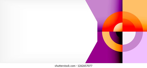 Geometric colorful shapes composition abstract background. Minimal dynamic design. Trendy abstract layout template for business or technology presentation or web brochure cover, wallpaper. Vector