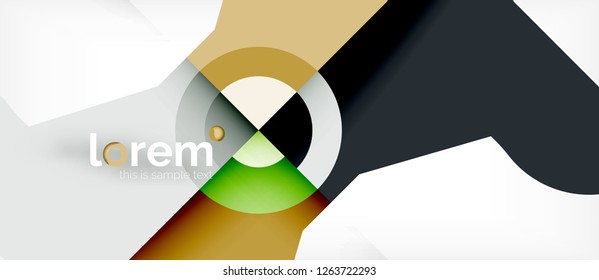 Geometric colorful shapes composition abstract background. Minimal dynamic design. Trendy abstract layout template for business or technology presentation or web brochure cover, wallpaper. Vector