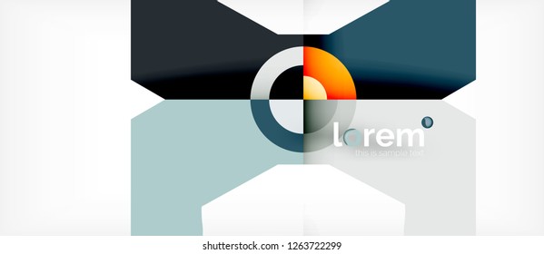 Geometric colorful shapes composition abstract background. Minimal dynamic design. Trendy abstract layout template for business or technology presentation or web brochure cover, wallpaper. Vector