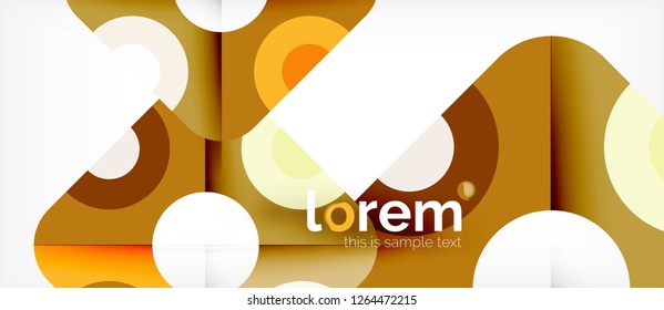 Composición de formas geométricas coloridas composición fondo abstracto. Diseño dinámico mínimo. Plantilla de diseño abstracto de moda para presentación de negocios o tecnología o portada de folletos web, fondo de pantalla. Vector