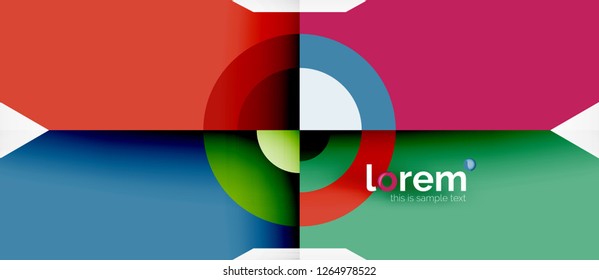Composición de formas geométricas coloridas composición fondo abstracto. Diseño dinámico mínimo. Plantilla de diseño abstracto de moda para presentación de negocios o tecnología o portada de folletos web, fondo de pantalla. Vector