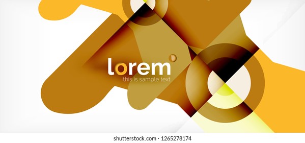 Geometric colorful shapes composition abstract background. Minimal dynamic design. Trendy abstract layout template for business or technology presentation or web brochure cover, wallpaper. Vector
