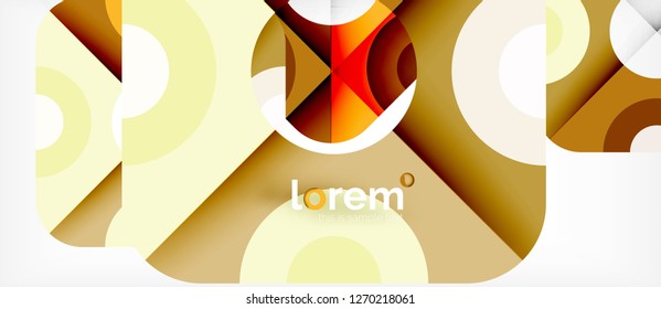 Geometric colorful shapes composition abstract background. Minimal dynamic design. Trendy abstract layout template for business or technology presentation or web brochure cover, wallpaper. Vector