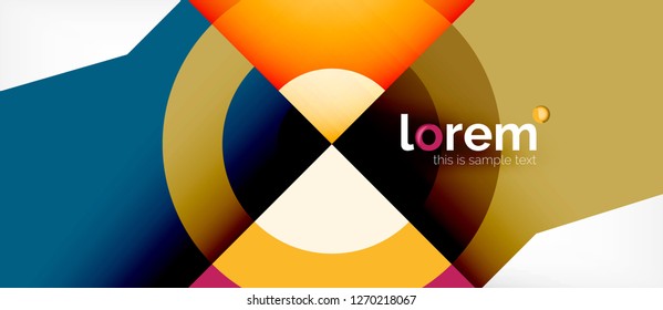 Composición de formas geométricas coloridas composición fondo abstracto. Diseño dinámico mínimo. Plantilla de diseño abstracto de moda para presentación de negocios o tecnología o portada de folletos web, fondo de pantalla. Vector