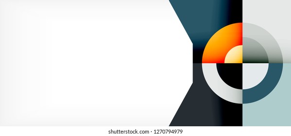 Geometric colorful shapes composition abstract background. Minimal dynamic design. Trendy abstract layout template for business or technology presentation or web brochure cover, wallpaper. Vector