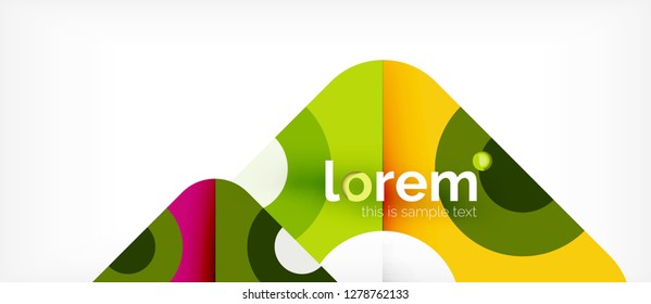 Geometric colorful shapes composition abstract background. Minimal dynamic design. Trendy abstract layout template for business or technology presentation or web brochure cover, wallpaper. Vector