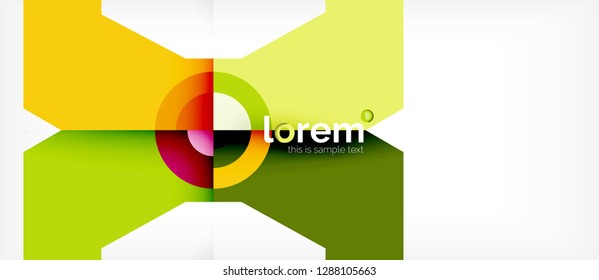 Composición de formas geométricas coloridas composición fondo abstracto. Diseño dinámico mínimo. Plantilla de diseño abstracto de moda para presentación de negocios o tecnología o portada de folletos web, fondo de pantalla. Vector