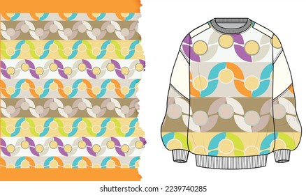 Geometric colorful shapes graphics for clothes. For t-shirt or other uses pattern. Modern geometric summer design composition template for print t shirt fashion clothing poster.