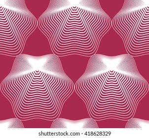 Geometric colorful stripy seamless pattern, bright vector abstract background. Graphic symmetric ornament.
