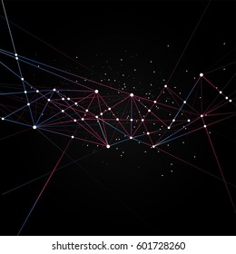 Geometric colorful technology futuristic network