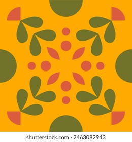 Geometric colorful tile pattern design