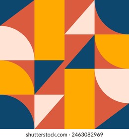 Geometric colorful tile pattern design