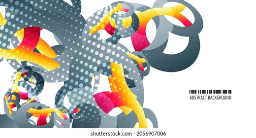 Geometric colorful trendy abstract background vector template