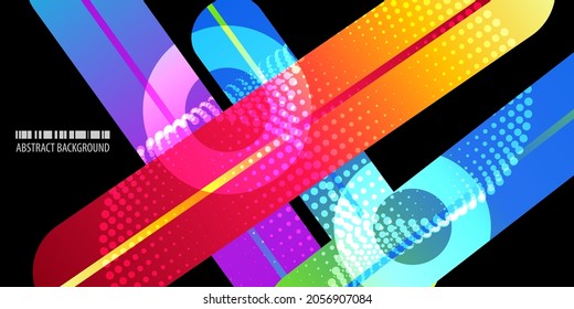 Geometric colorful trendy abstract background vector template