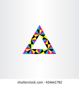 geometric colorful triangle frame vector