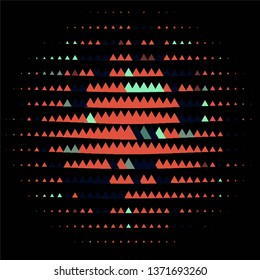 Geometric colorful vector background. Abstract halftone illustration pattern. Vintage texture