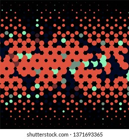 Geometric colorful vector background. Abstract halftone illustration pattern. Vintage texture