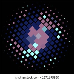 Geometric colorful vector background. Abstract halftone illustration pattern. Vintage texture