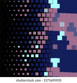 Geometric colorful vector background. Abstract halftone illustration pattern. Vintage texture