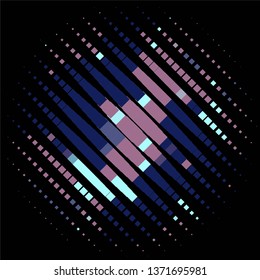 Geometric colorful vector background. Abstract halftone illustration pattern. Vintage texture