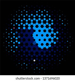 Geometric colorful vector background. Abstract halftone illustration pattern. Vintage texture