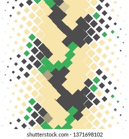 Geometric colorful vector background. Abstract halftone illustration pattern. Vintage texture