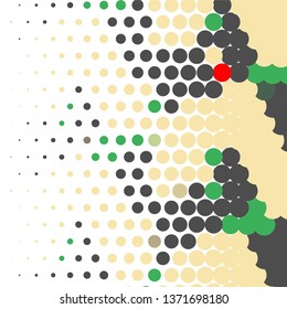 Geometric colorful vector background. Abstract halftone illustration pattern. Vintage texture