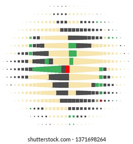 Geometric colorful vector background. Abstract halftone illustration pattern. Vintage texture