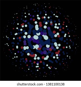 Geometric colorful vector background. Abstract halftone illustration pattern. Vintage texture