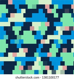 Geometric colorful vector background. Abstract halftone illustration pattern. Vintage texture