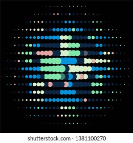 Geometric colorful vector background. Abstract halftone illustration pattern. Vintage texture