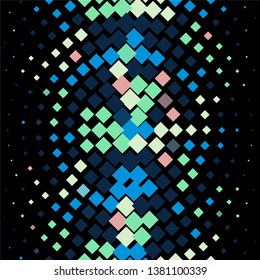 Geometric colorful vector background. Abstract halftone illustration pattern. Vintage texture