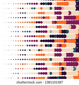Geometric colorful vector background. Abstract halftone illustration pattern. Vintage texture