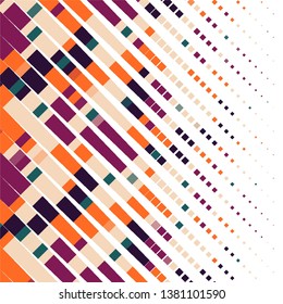 Geometric colorful vector background. Abstract halftone illustration pattern. Vintage texture