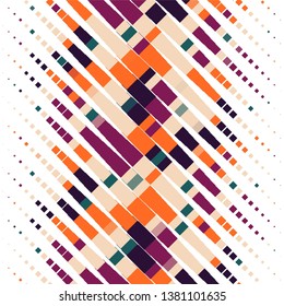 Geometric colorful vector background. Abstract halftone illustration pattern. Vintage texture